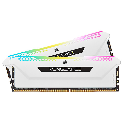 Corsair Vengeance RGB PRO SL Series 16 Go (2 x 8 Go) DDR4 3200 MHz CL16 - Blanc – Image 3