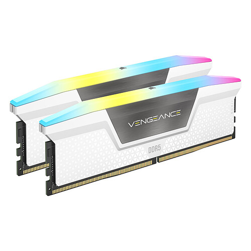 Corsair Vengeance RGB DDR5 32 Go (2 x 16 Go) 6400 MHz CL36 - Blanc – Image 2