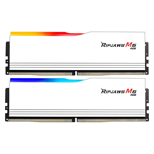 G.Skill Ripjaws M5 RGB 64 Go (2 x 32 Go) DDR5 6400 MHz CL32 - Blanc – Image 2