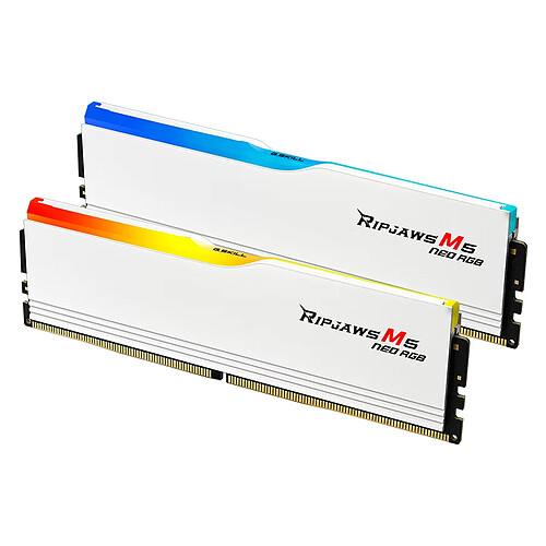 G.Skill Ripjaws M5 Neo RGB 32 Go (2 x 16 Go) DDR5 6000 MHz CL28 - Blanc – Image 3