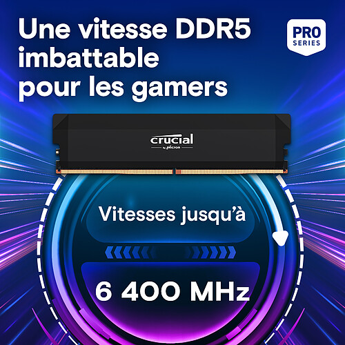 Crucial Pro DDR5 Overclocking 32 Go (2 x 16 Go) 6400 MHz CL38 – Image 2